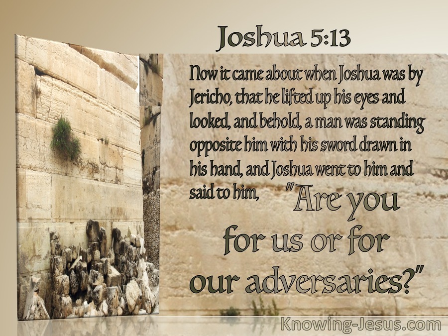 Joshua 5:13 Are Your For Us (beige)